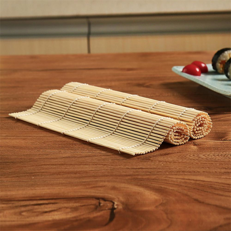 1pc Wooden Sushi Mat, Simple Kitchen Sushi Rolling Mat For Household