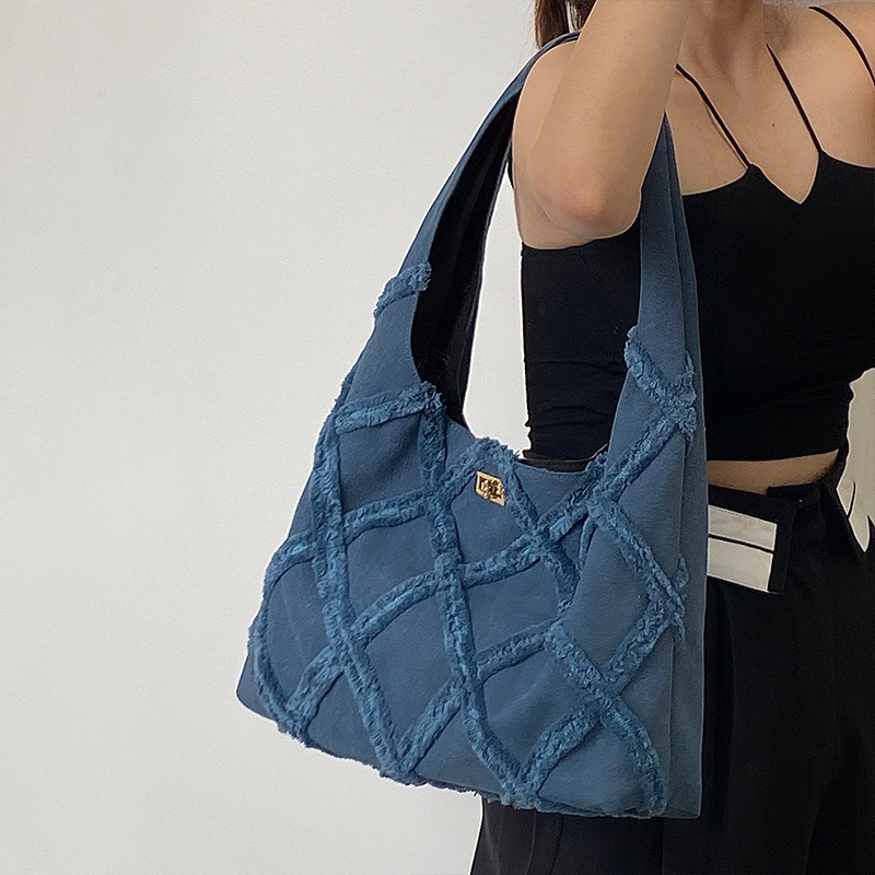 Woven Detail Baguette Bag, Buckle Decor Shoulder Bag, Women's Stylish  Underarm Purse - Temu