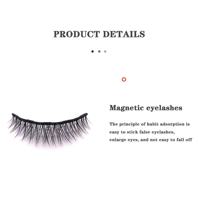 10 Pairs Natural Magnetic Eyelashes with Tweezers Self Adhesive