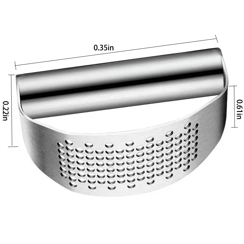 1pc Stainless Steel Garlic Press Manual Minced Garlic Chopped