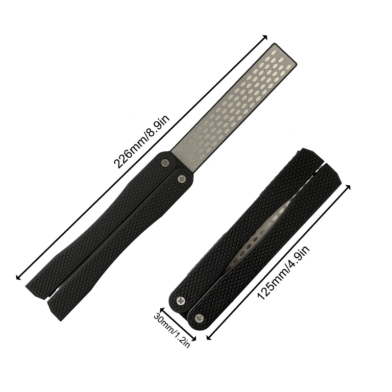 1pc Double Sided Folding Pocket Diamond Knife Sharpener Stone Sharpening  Whetstone