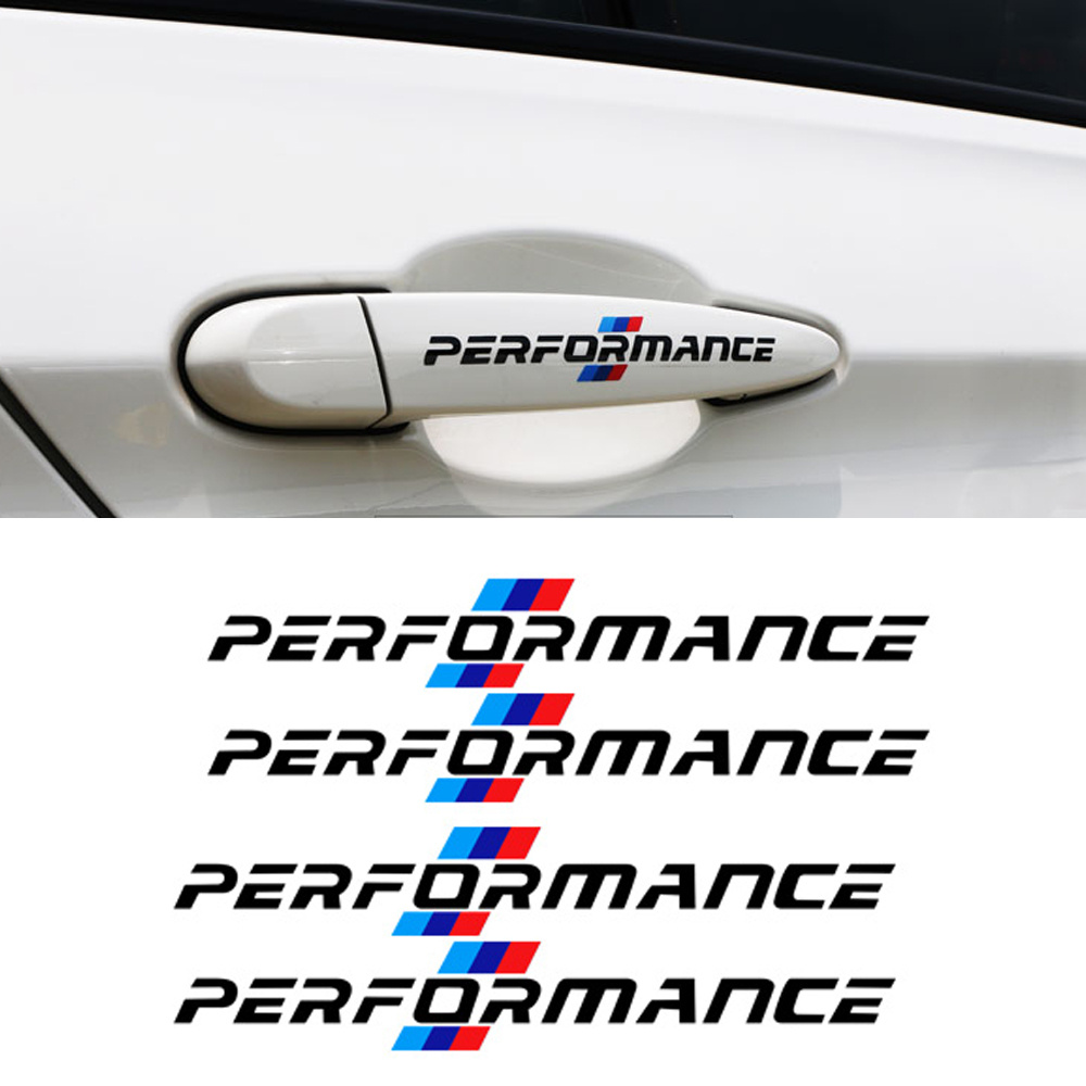 

4pcs Dernier Logo M Performance Autocollant de Poignée de Porte Latérale Pour BMW Tous Les Modèles F10 F20 F30 E90 E60 E46 E39 X3 X5 G30