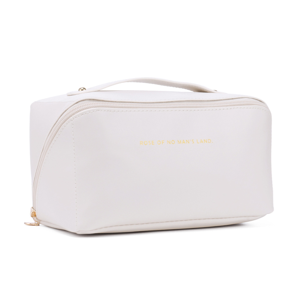 Women's Simple Large Cosmetic Bag Zipper Makeup Organizer Portable ...