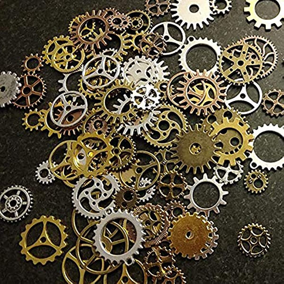 100 Gram Antique Metal Steampunk Gears Charms, Clock Watch Wheel Gear  Pendant for Crafting, Jewelry Making, Steampunk Accessories