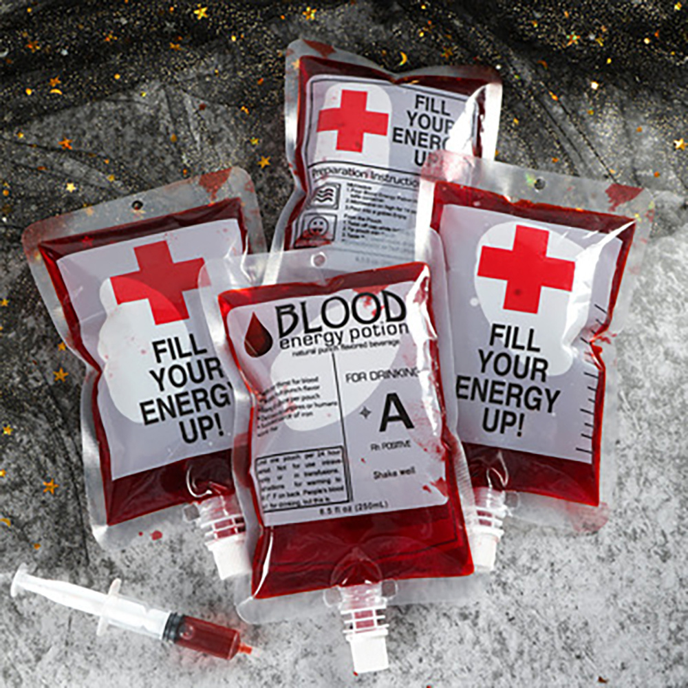 Dropship 10pcs Hospital Blood Bags For Drinks Bloody Halloween Decorations  Cup Dispenser Prom Props Juice Containers Halloween Pouch Drink Bag Energy  Drink Bag Gift Juice Bag Party Supplies to Sell Online at