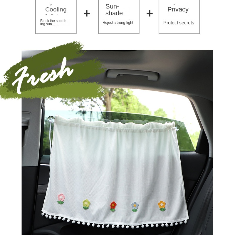 Car Curtains Shade Cartoon Cloth Car Sunscreen Heat - Temu