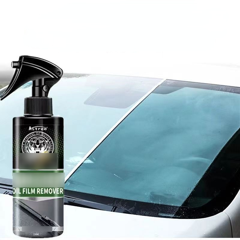 1pc 120ml +Sponges Glass Oil Film Remover Automotive Windshield Windshield  Cleaner Stain Remover Oil Film Cleaner