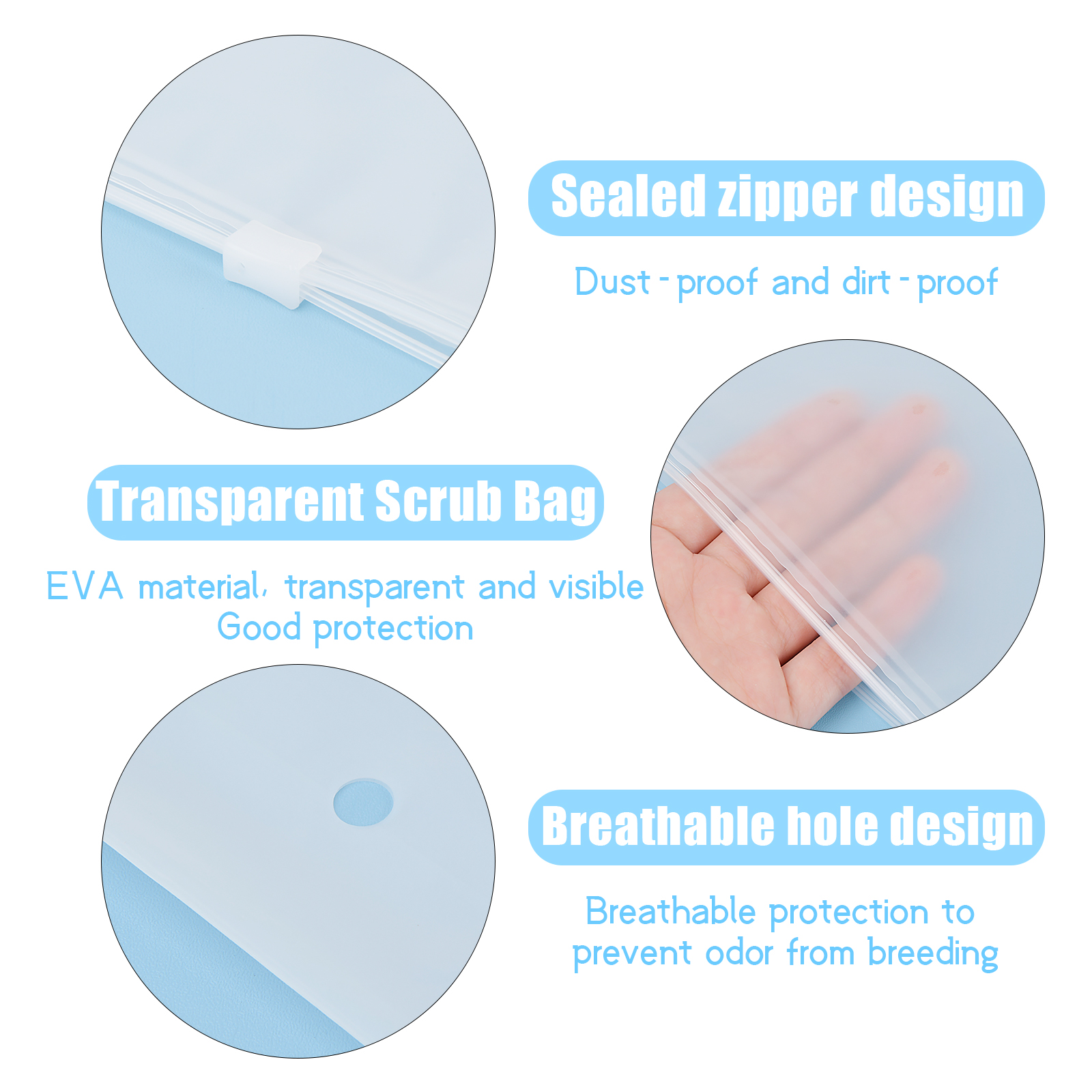 Space Saving Travel Storage Bag Transparent Resealable Zip - Temu