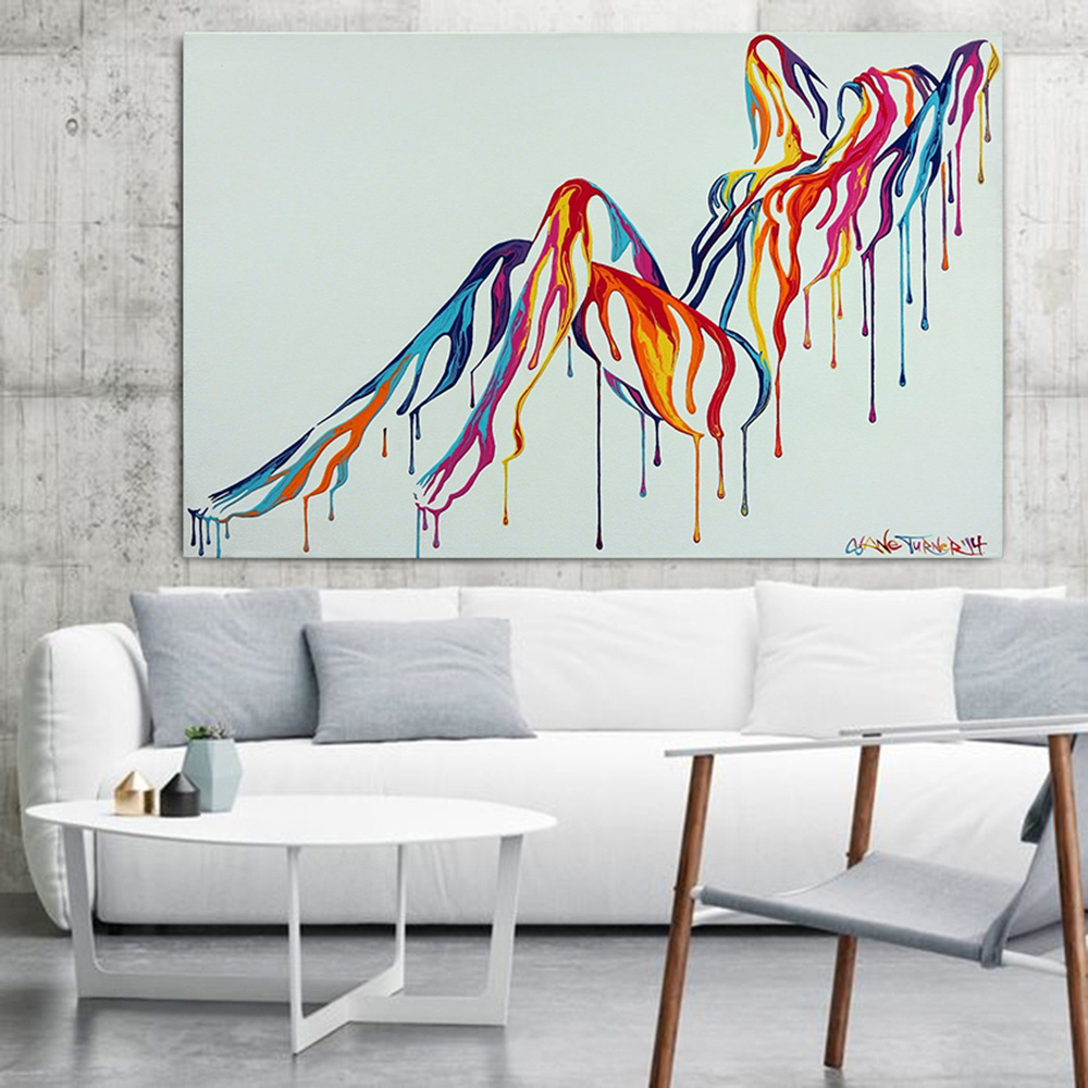 Colorful Abstract Sexy Line Woman Painting For Home Decor Pop Art Wall  Art Pictures No Frame Temu New Zealand