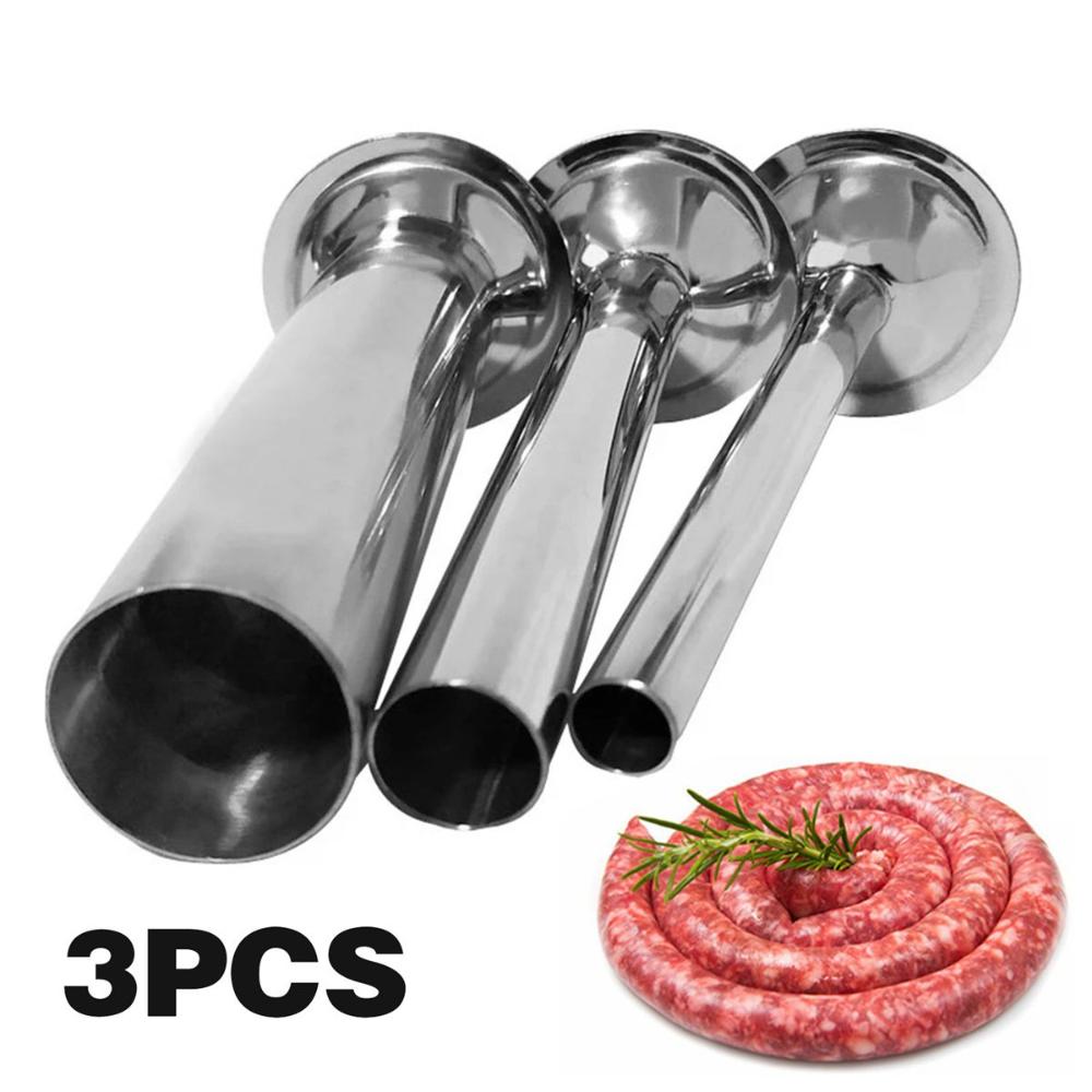 Manual Meat Grinder Stuffers Aluminum Sausage Stuffer With Tubes Tool Mincer  For Home Kitchen Accessories