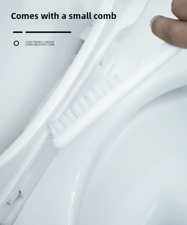 IFAN™ Lot de 2 brosses de nettoyage pour toilettes - Forme courbée vers  espace étroit - Séchage à suspendre - Économie d'espace - Design japonais