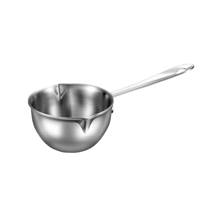 Stainless Steel Milk Pan With Dual Pour Spout And Wooden - Temu