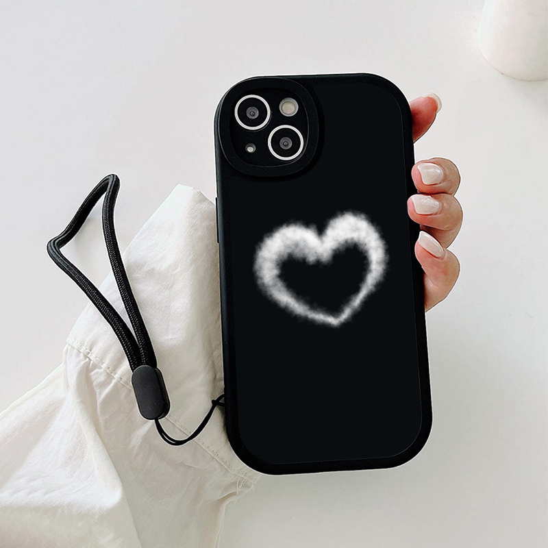  Cute Graffiti Love Heart Clear Phone Case for iPhone 13 Pro MAX  12 11 X XS XR 7 8 Plus Fashion Transparent Soft Shockproof Cover,Pink Small  Love,for iPhone Xs : Cell
