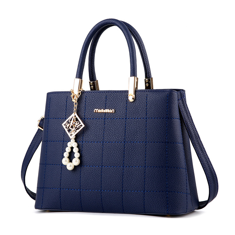 Embroidered Plaid Handbag Fashion Pu Crossbody Bag Women's Satchel ...