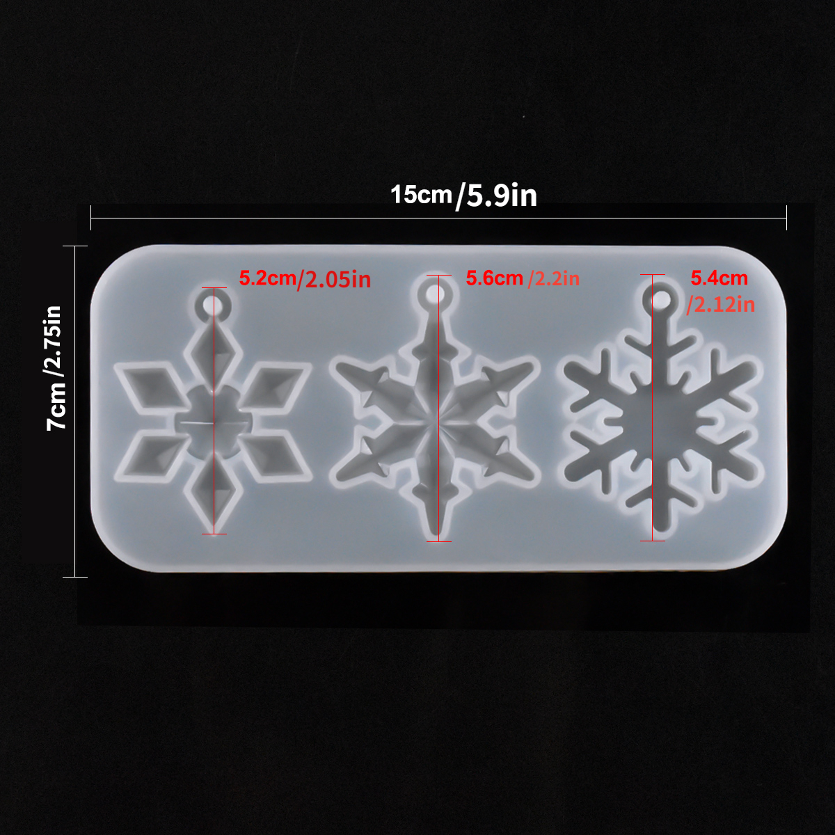 Pcs Resin Snowflake Mold Snowflake Silicone Mold Resin Epoxy Resin Mold  Christmas Snowflake