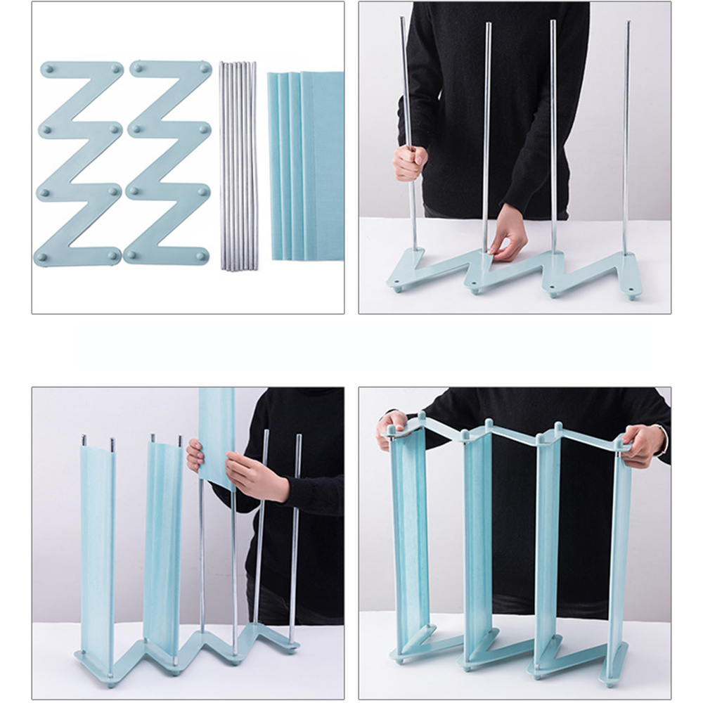 Organizador zapatero multifuncional de plástico con 4 niveles metálicos,  variedad de colores / fashion new – Joinet