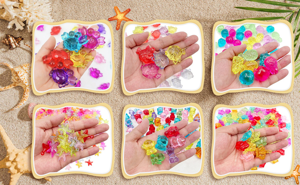 92pcs/Set 4 Styles Acrylic Seashells Conch Starfish Assorted Color for  Table Scatters Beach Theme Sea Shells Party Decoration Crafts 