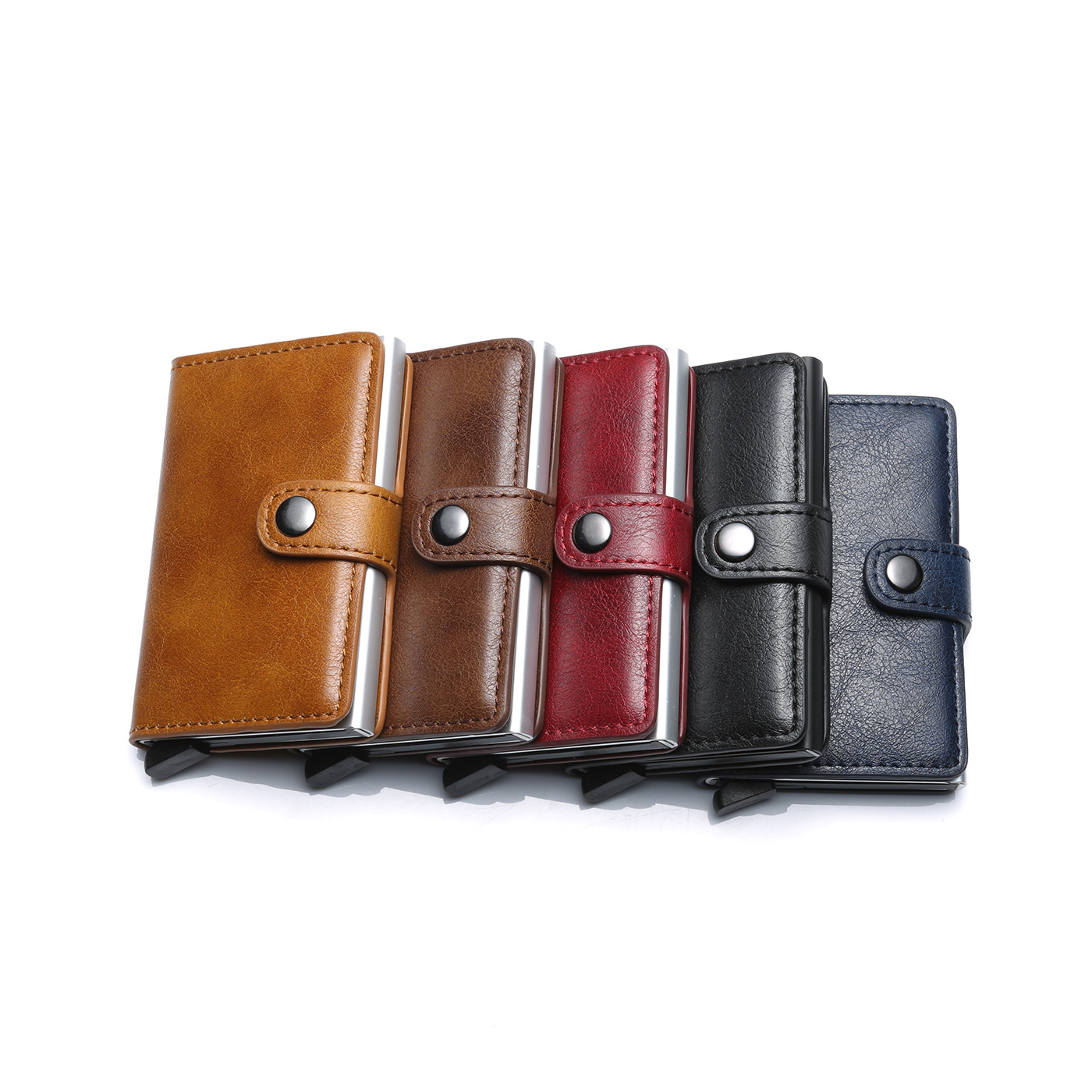 Multifunction Leather Card Wallet Large Capacity Money Clip Pocket Wallet  Purse Men Credit Card Holder Wallet
