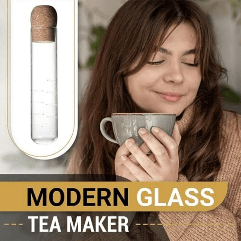 Tube à essai infuseur à thé, filtre en verre transparent de 15 cm avec tube  en bambou, filtre à thé en verre résistant à la[S669] - Cdiscount Maison