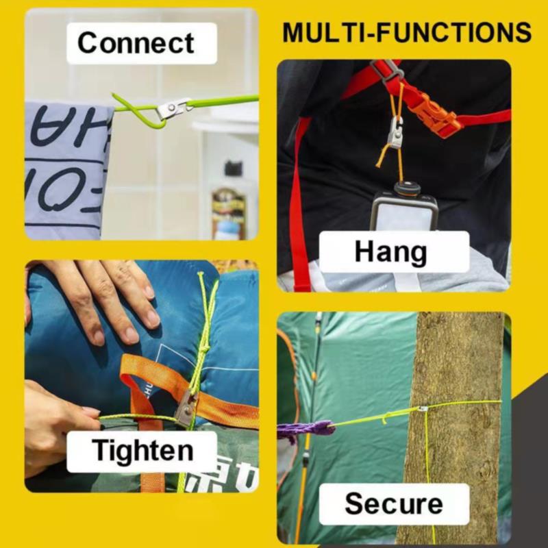 Outdoor Tent Pulley Tensioner Adjustable Pulley Guyline Canopy Pulley Rope  Camping Quick Setup Self Locking Tightening Rope Canopy Fixing Rope Plant  Growth Light Rope Hanger Horticultural Hanging Device