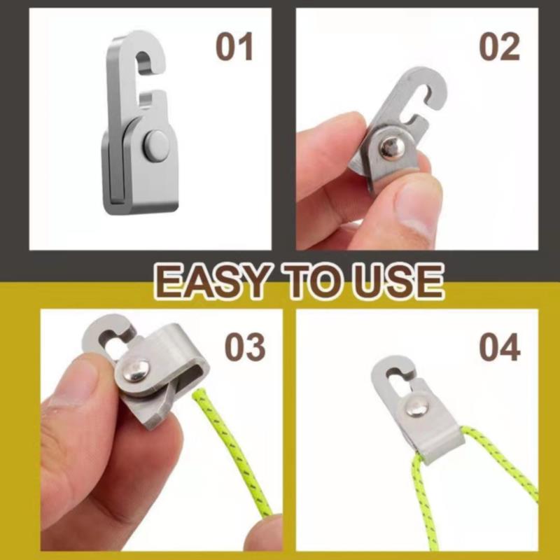 Automatic Lock Hook Outdoor Camping Tent Rope Lock Hook - Temu Canada