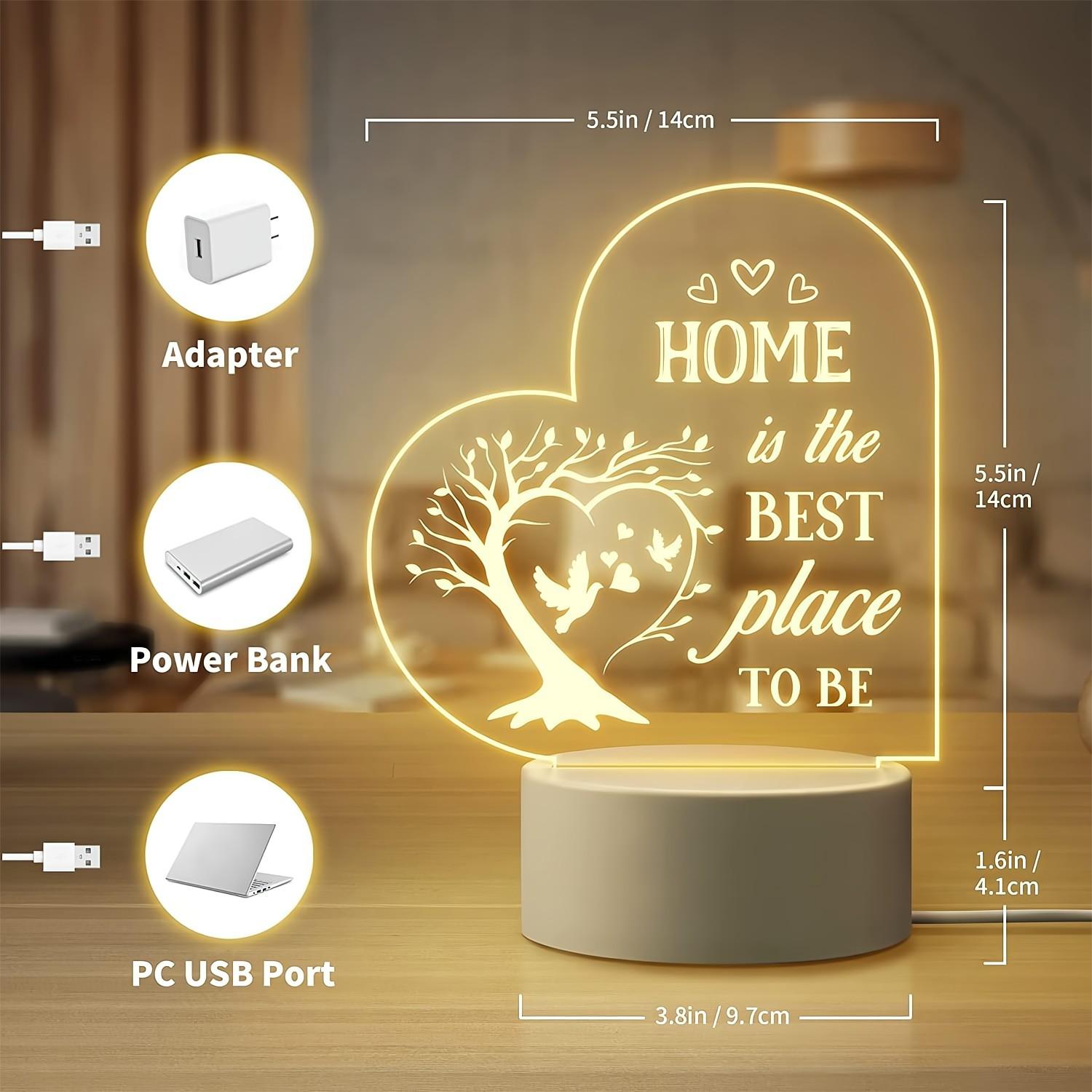 House Warming Gifts New Home, Dimmable Night Light, Unique Housewarming  Gift for New House, Best New…See more House Warming Gifts New Home,  Dimmable