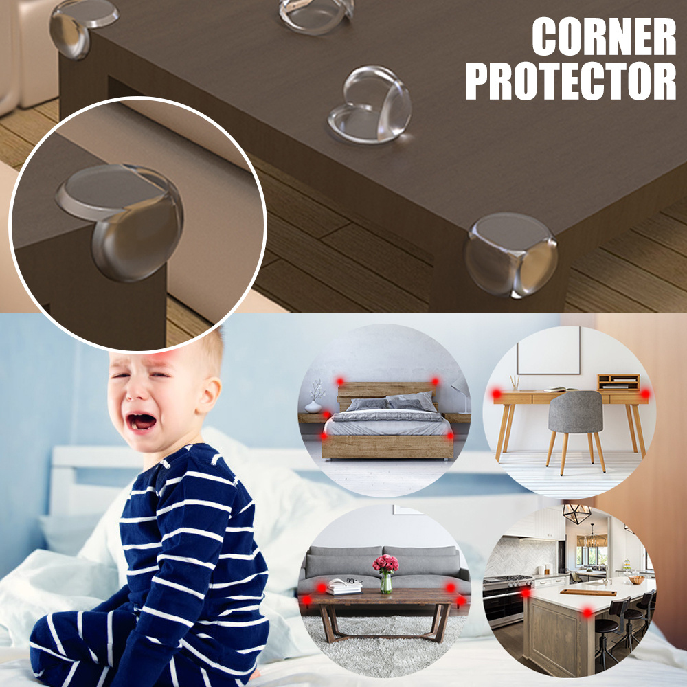 Table Corner Edge Guards Silicone Cover 4Pcs Child Baby Protection