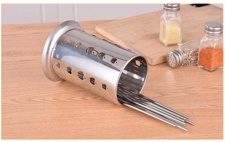 Chopsticks Cage Stainless Steel Straw Dispenser Countertop - Temu