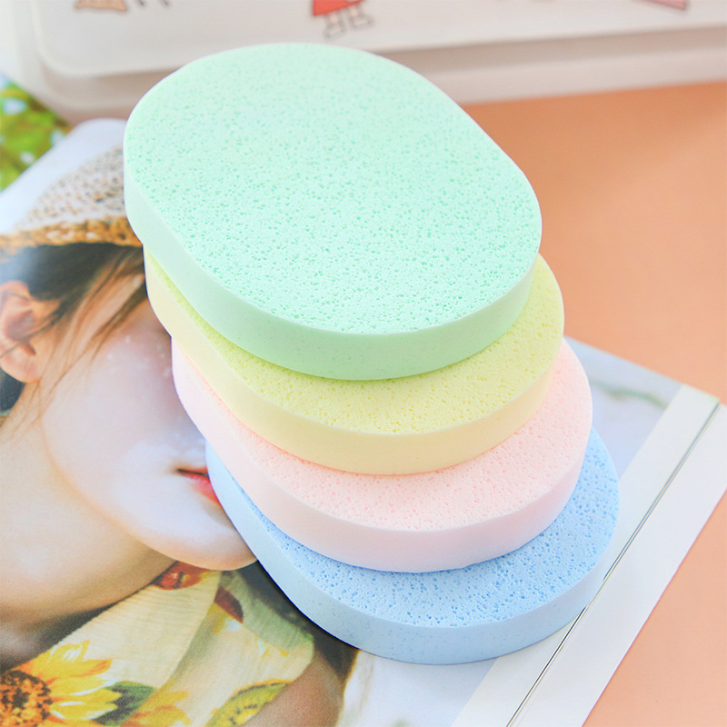 

4pcs Gentle Facial Cleansing Sponge - Exfoliating Puff For Soft And Smooth Skin