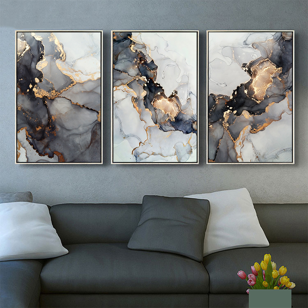 3pcs Canvas Painting Nordic Wall Art Abstract Poster Home Decor Figure ...