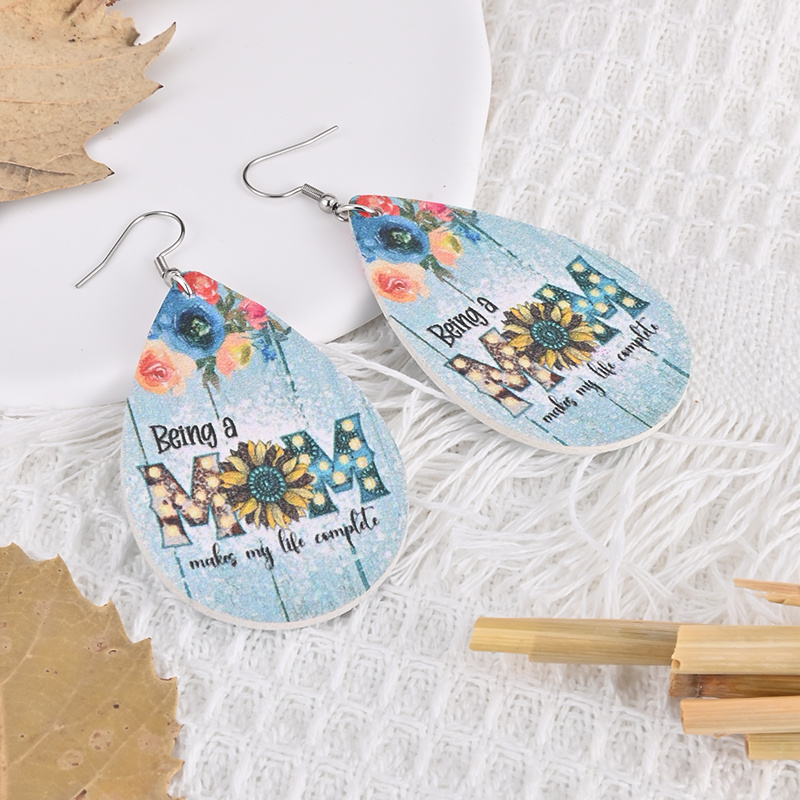 Women's Teardrop PU Earrings, Perfect Dangle Gift for Mother's Day