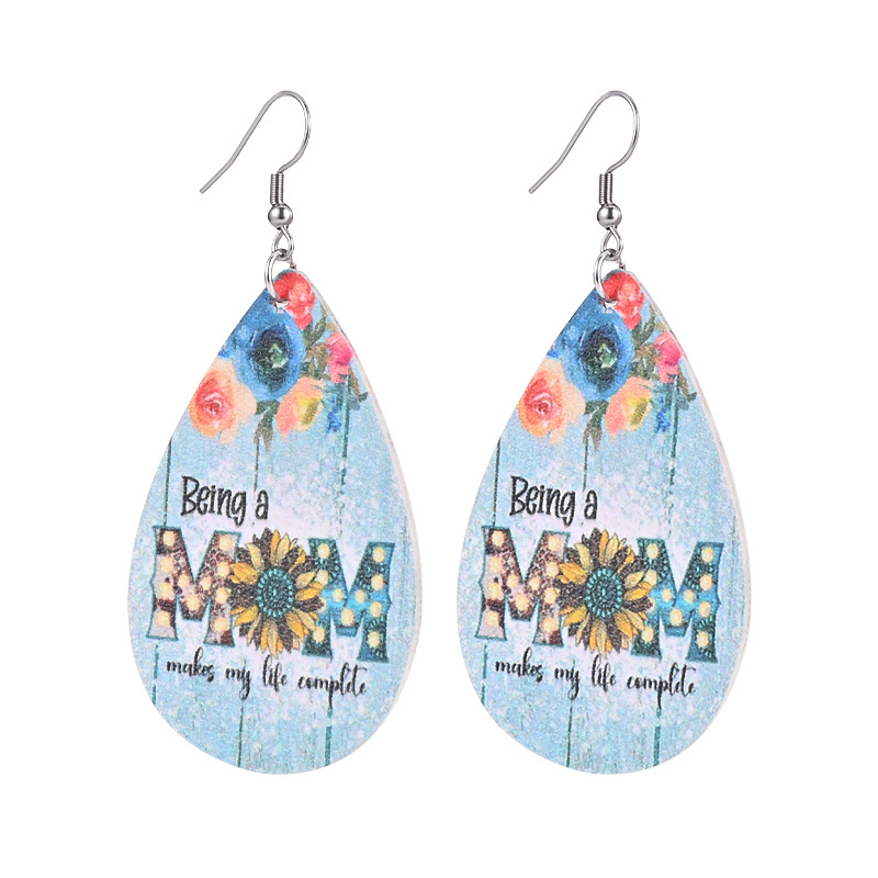 Women's Teardrop PU Earrings, Perfect Dangle Gift for Mother's Day
