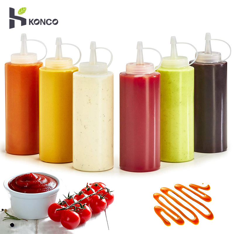 Bouteille de Sauce Compressible, Bouteille à Sauce en Plastique  Transparente 415 ML - Distributeur de Condiments, Ketchup, Mayonnaise,  Moutarde, la Sauce piquante et l'huile d'olive (Lot de 8) : :  Cuisine et