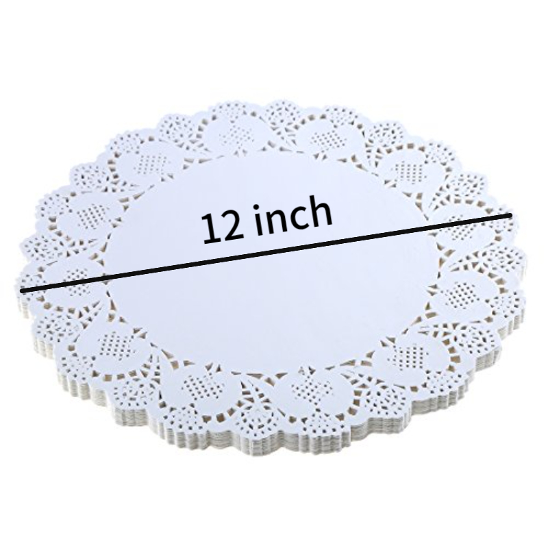 150pcs White Lace Paper Doilies Placemats DIY Box Packaging Gift