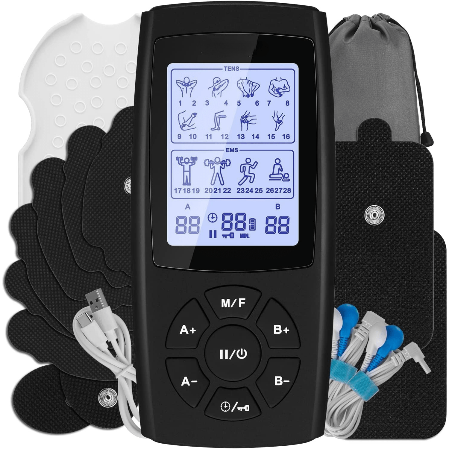 28 Mode 40 Intensity Rechargeable Tens Machine: Get Fast - Temu
