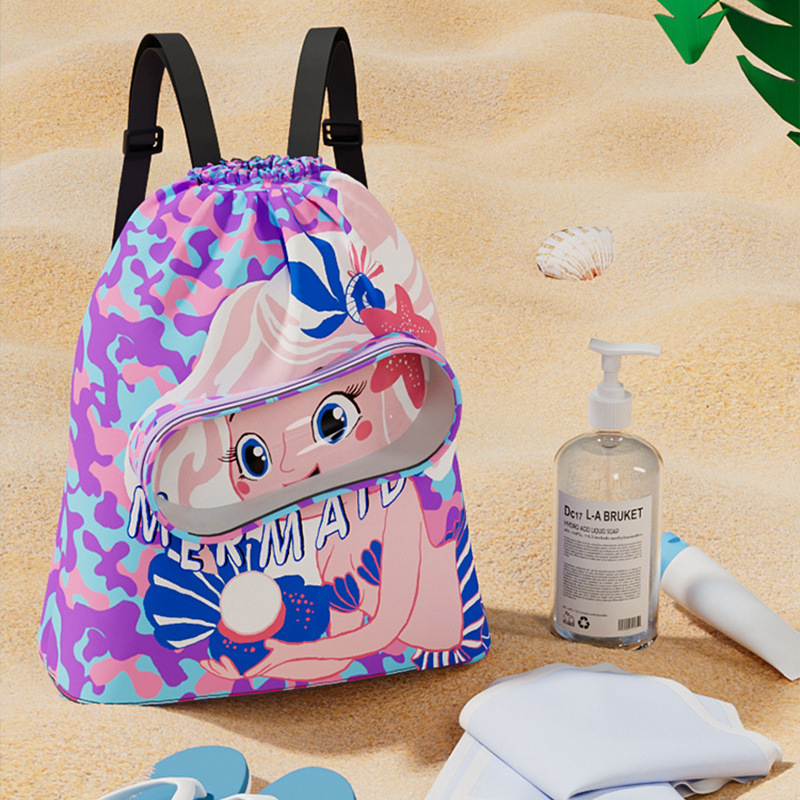 Waterproof Kids Swimming Bag Wet/Dry Separation Storage Backpack