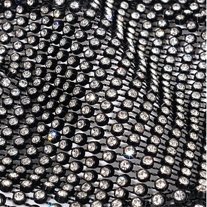 Shining Rhinestone Mesh Mask w/ Strap Nightclub Face Cover