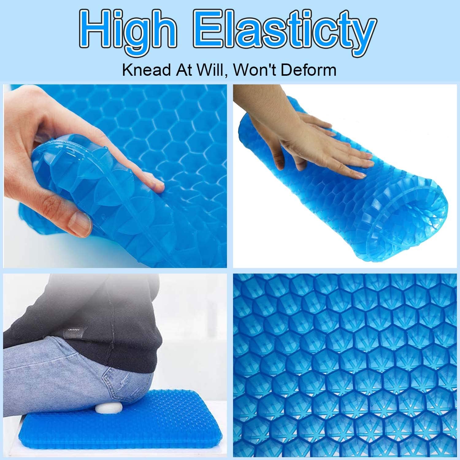 Cool And Comfortable Office Chair Cushion Honeycomb Gel Seat - Temu