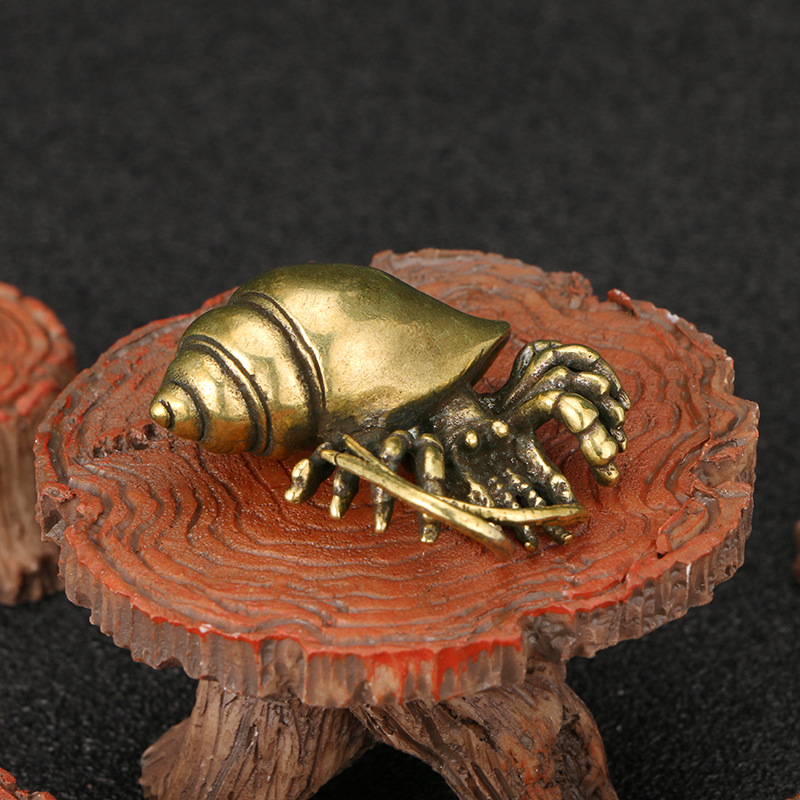 Crab Play With Brass Compartments And Fun Handle - Perfect Desktop Decoration And Tea Pet Decoration