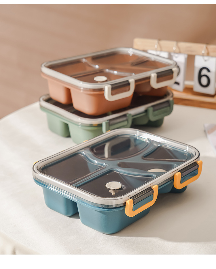 Lunch Dinner Box, Pantry Organizers Transparent Window Lunch Box, Pp Bento  Boxes, Leak Proof Food Container, Student Adult Microwave Heating Food  Storage, Household Kitchen Accessories - Temu