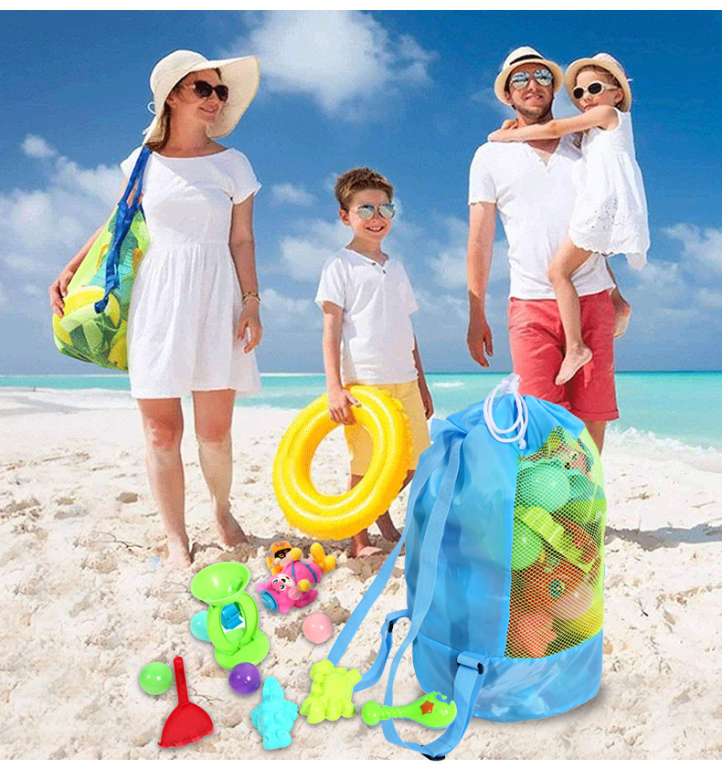 Bolsa De Malla Portátil Unisex Almacenamiento Juguetes Playa