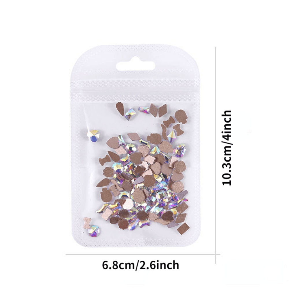 Sparkling Clear Polar Ab Nail Crystals Multi shaped Glass - Temu