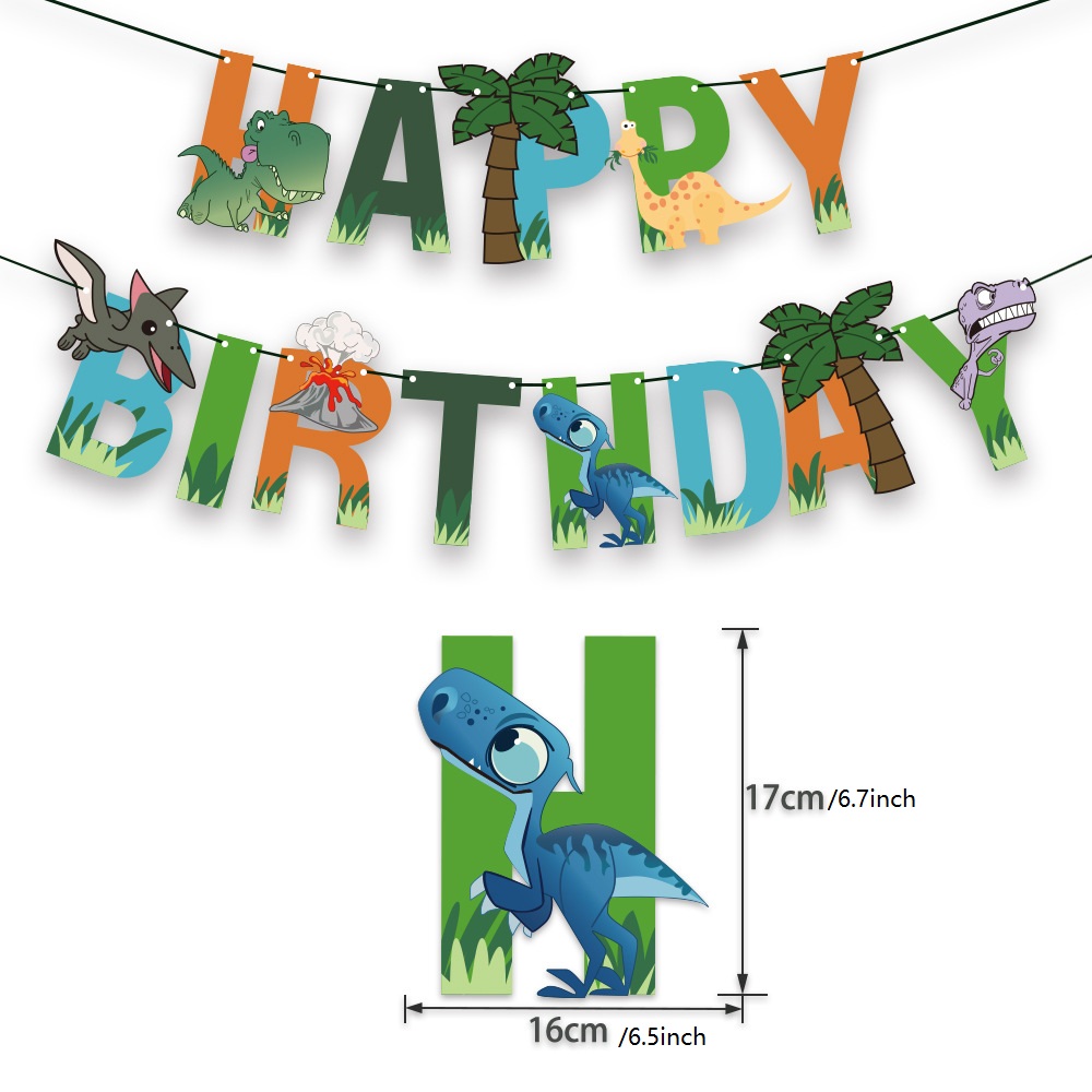 Compra online de Auto suporte dos desenhos animados gigante dinossauro  verde animal folha balão feliz aniversário dino mundo decorações