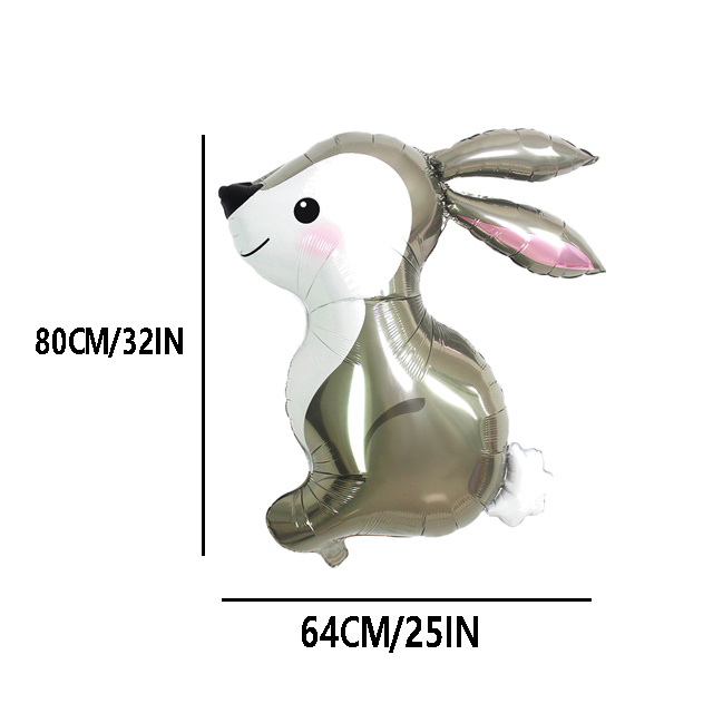 Acheter Ballons en aluminium de lapin de dessin animé, lapin de la Jungle,  animaux de la forêt, Ballon à hélium