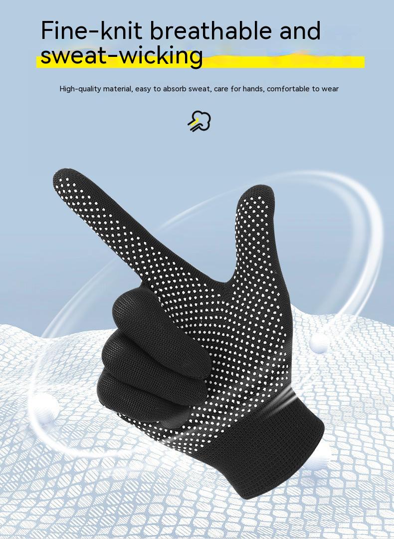 Dot Bead Dot Glue Gloves, Non-slip Wear-resistant Line Nylon Printed  Advertising Advertising Pvc Dot Plastic Moving Labor Protection Gloves -  Temu