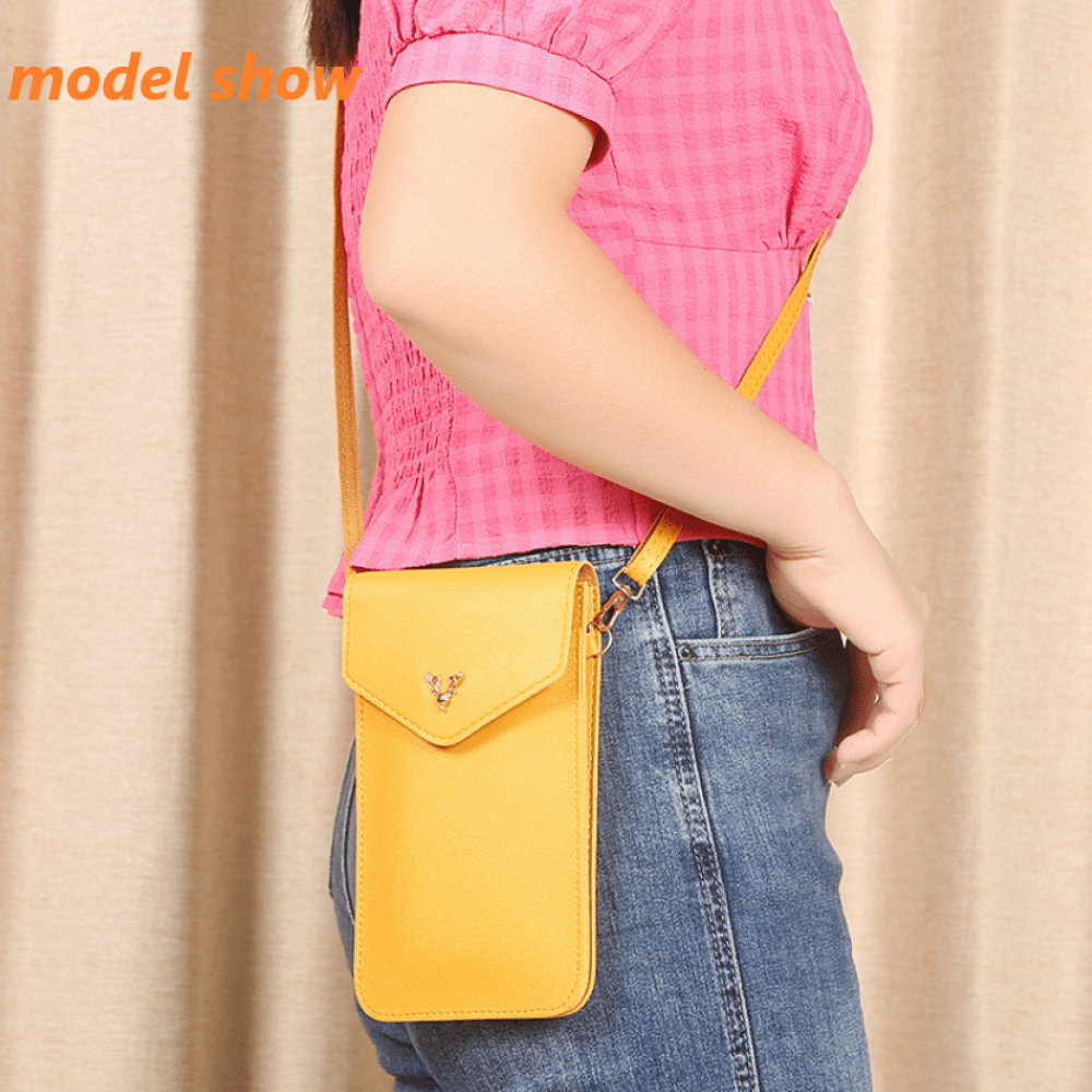  GAOXUFEI Bolso pequeño para teléfono celular para mujer,  cartera de gran capacidad, versátil a la moda (color marrón, tamaño: 4.3 x  1.6 x 7.5 pulgadas) : Ropa, Zapatos y Joyería