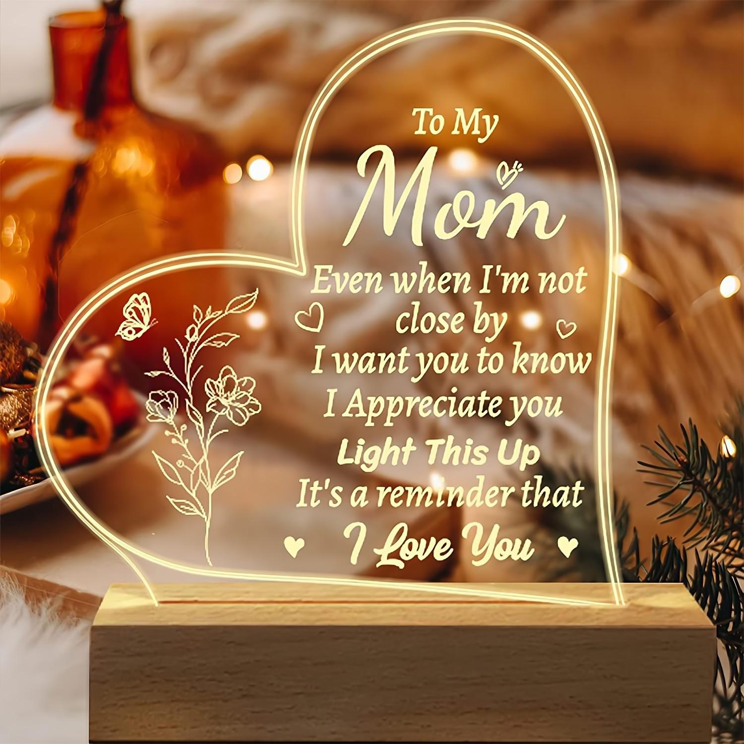 1 Pieza Regalos Mamá: Luz Nocturna Grabada Regalos Día Madre - Temu