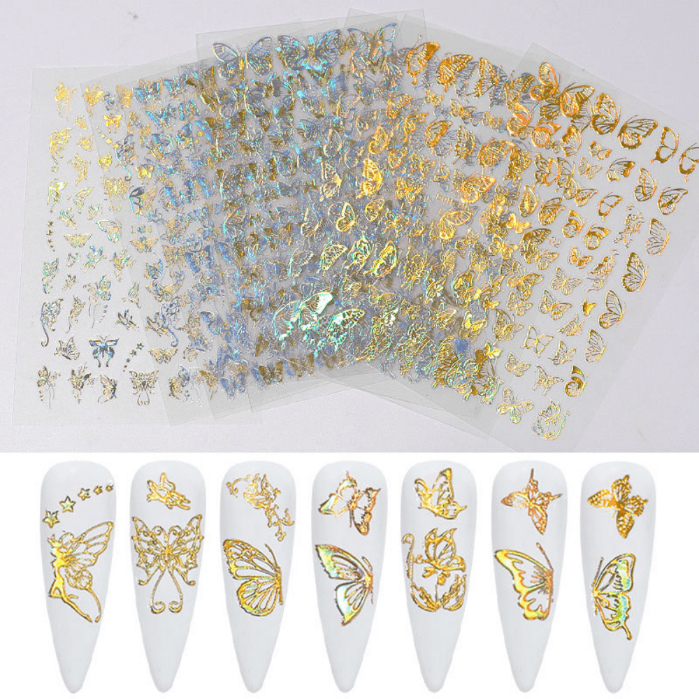 Butterfly Manicure Sticker 3d Butterfly Nail Sticker Self - Temu