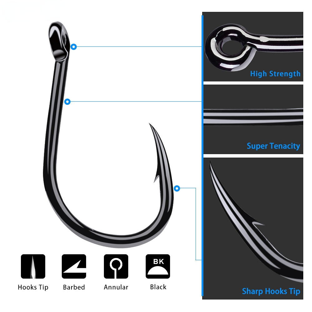 5 Pairs/Lot carbon steel fishing hooks double barbed hook with PE
