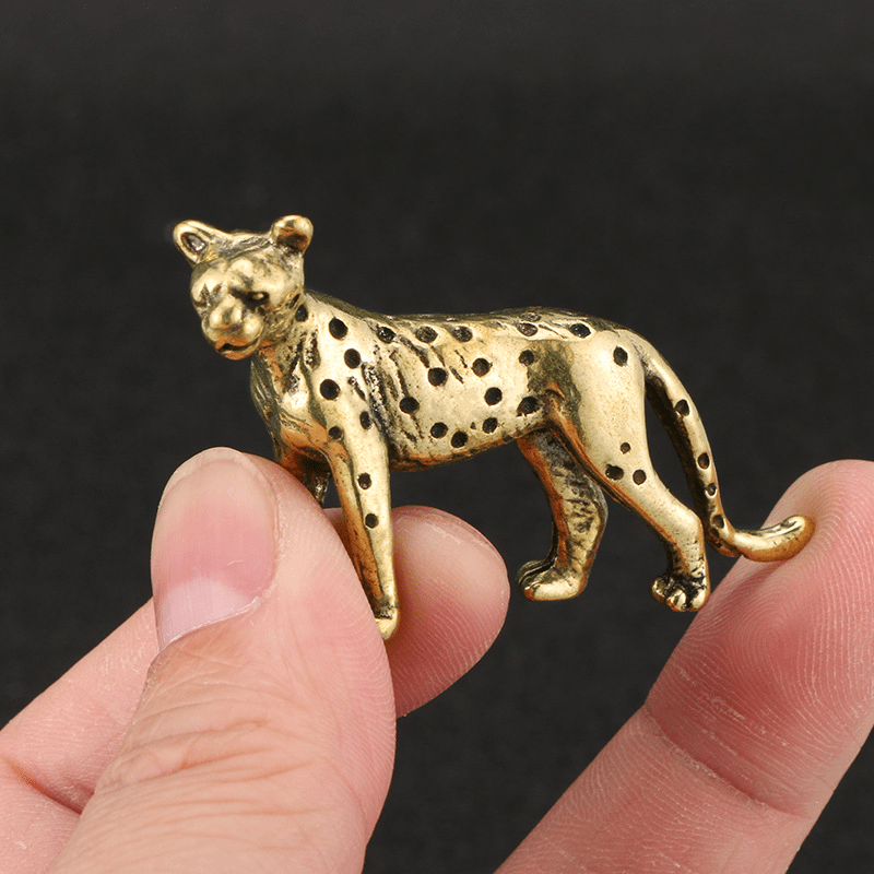 Cheetah Brass Ornament Tea Pet Decoration Antique Distressed - Temu Canada